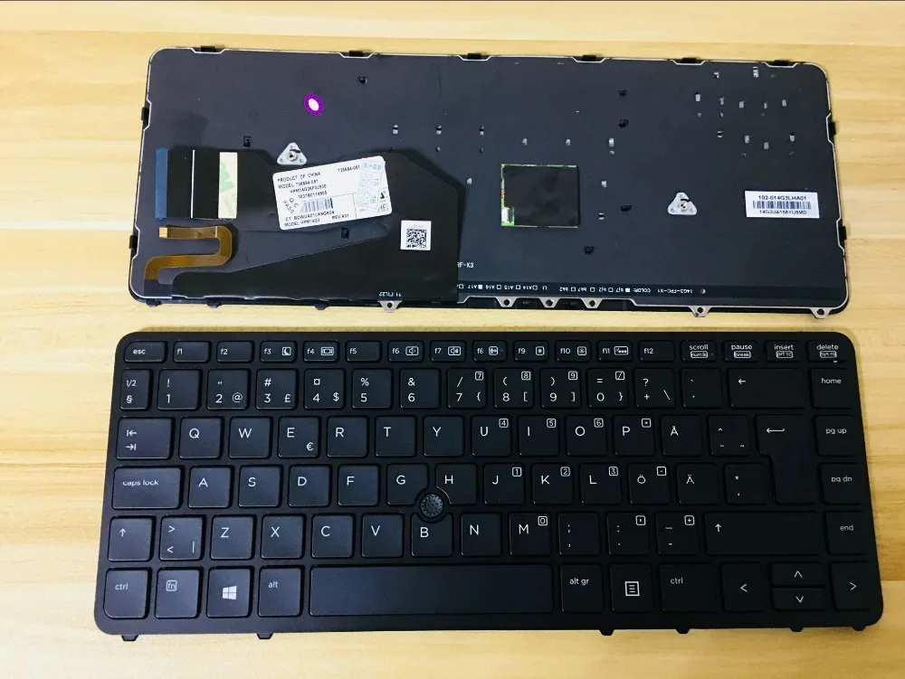 Верхняя клавиатура для HP EliteBook 840 G1 G2 850 855 ZBook 14 SD/шведский макет|Клавиатуры замены|