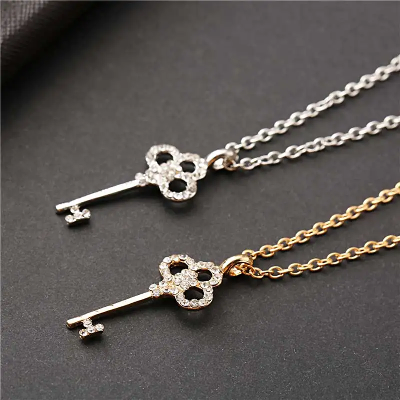 Корейское короткое ожерелье с полым ключом miss you Yun Eunhea|necklace key|key necklace pendantkey silca |
