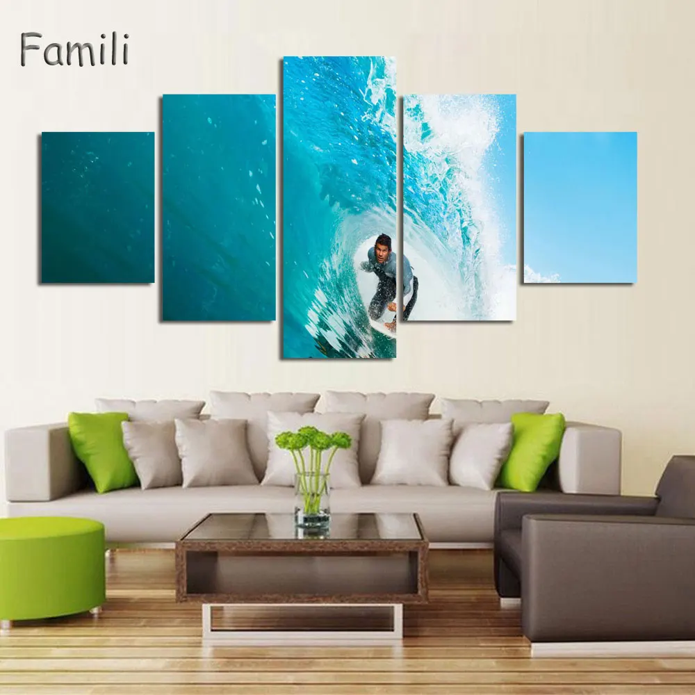 5 шт. настенная Картина на холсте для серфинга в море|art painting|painting moderncanvas painting |