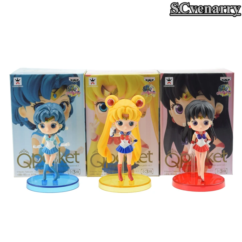 3 шт./компл. Sailor Moon Mercury Рей Хино версия ПВХ фигурка игрушки модельные куклы