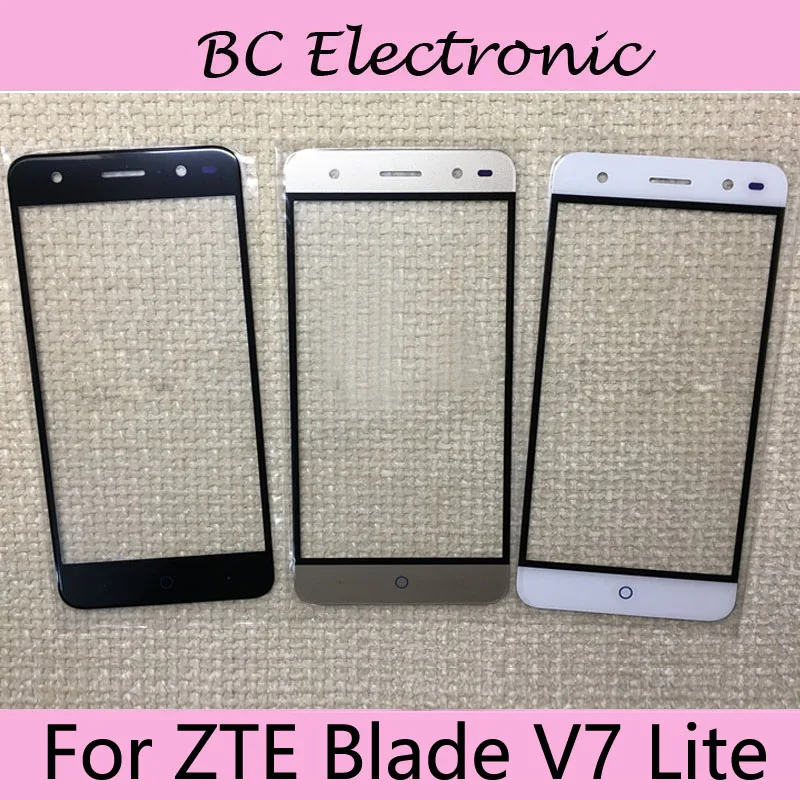 

Белый/черный/золотой для ZTE Blade V7 Lite передняя внешняя стеклянная линза Ремонт сенсорного экрана внешнее стекло сенсорный экран без гибкости