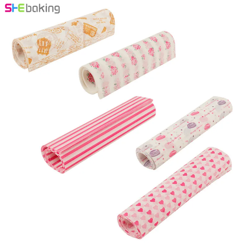 Shebaking 50 шт./компл. пищевая оберточная бумага водостойкая Восковая торт Печенье