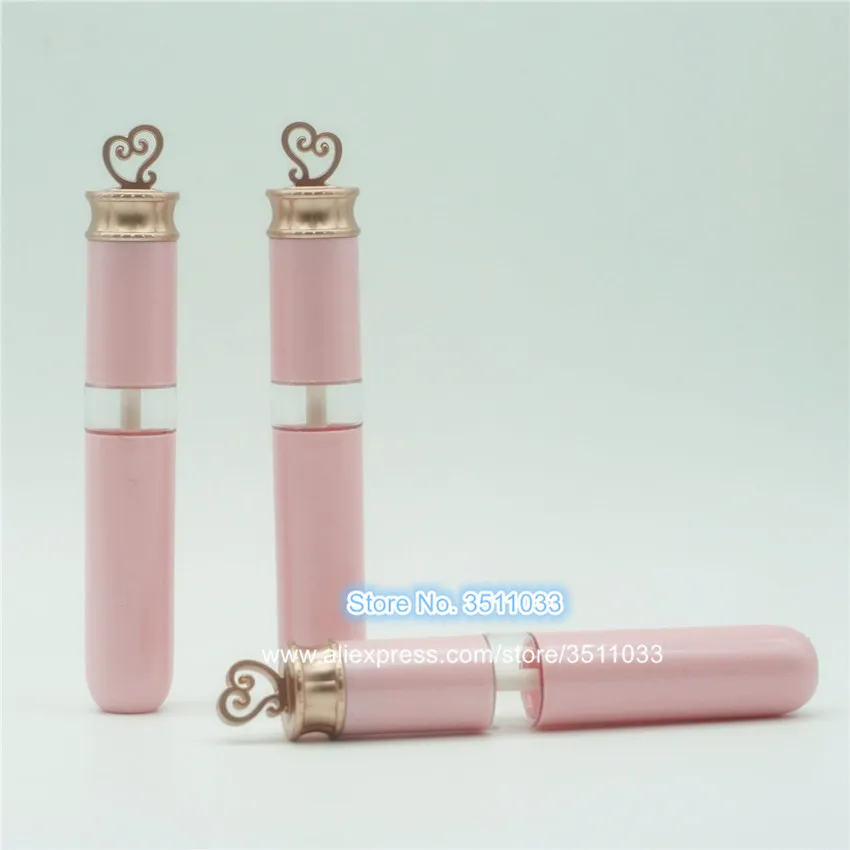 Пустой Розовый Блеск для губ 7 мл пластиковая элегантная бутылка помады сделай