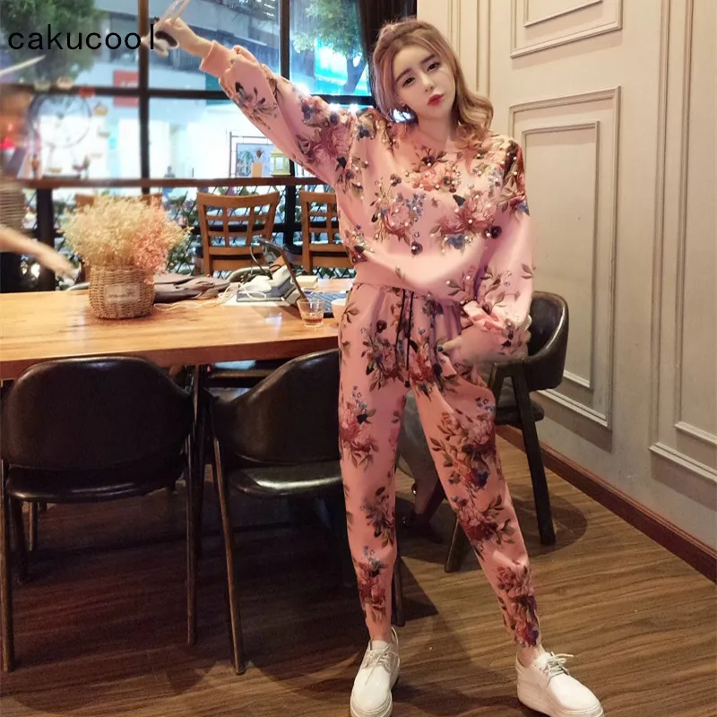 Cakucool/новый осенний комплект из двух предметов: толстовка с длинными рукавами и