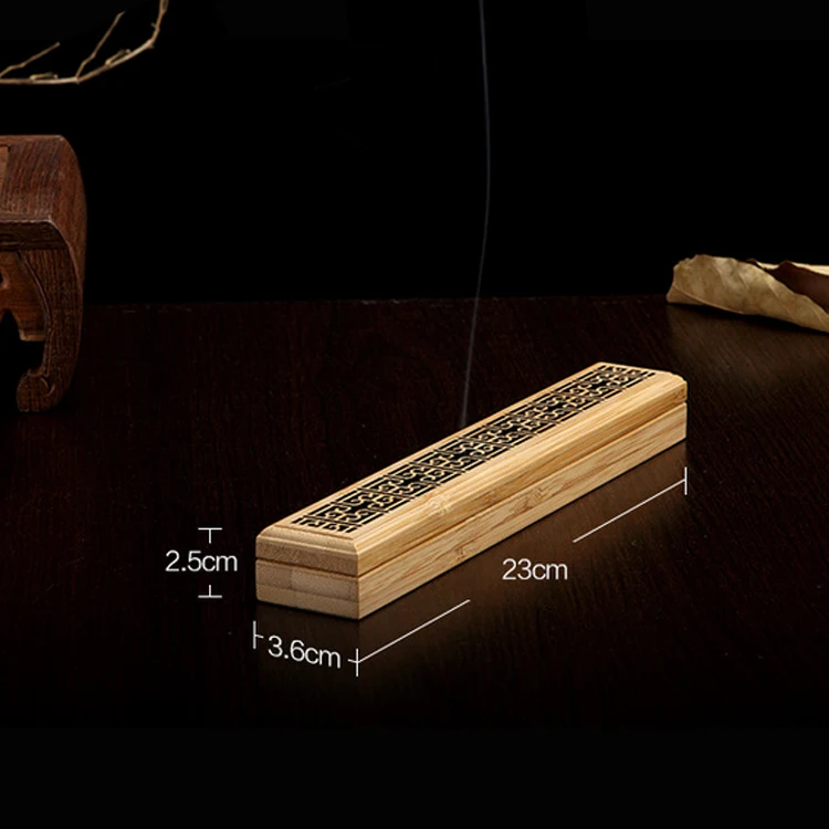 Курильница из бамбука Guqin Zen палочки с подставкой для ладаном деревянная