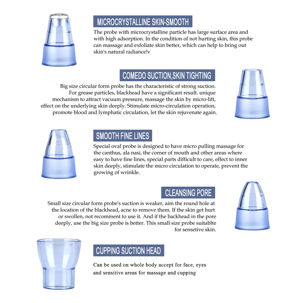 

Electric Skin Pore Vacuum Spot Cleaner Blackhead Removal Remover Eliminator Tool Inhaler Acne Black Head Face Care Cleaning