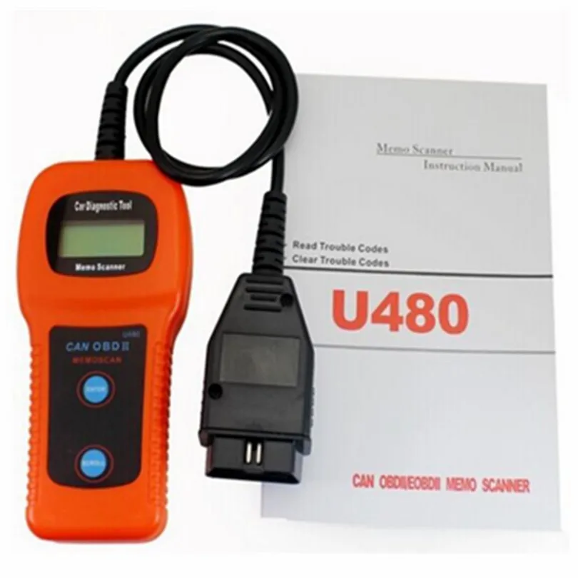 5 шт. DHL U480 OBD2 CAN BUS/считыватель кодов двигателя считыватель OBDII автомобильный или