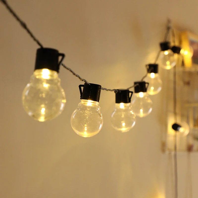 

5M 20LEDs IP65 Led String Lights Outdoor Waterproof Led Clear Globe Ball String Garland Party Wedding Backyard Patio