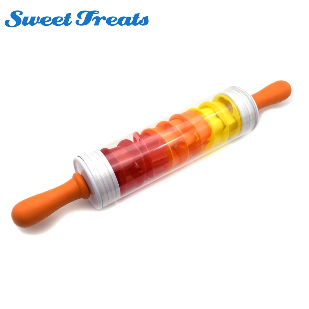 Подсластители Fondant роллер штифт сердца и звезды тиснение Becorating торт паста штифты