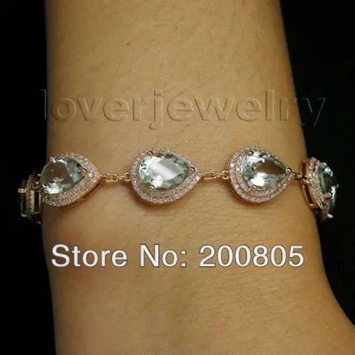 LOVERJEWELRY Груша 7x9 мм сплошной 14K серьги из розового золота с натуральным алмаз