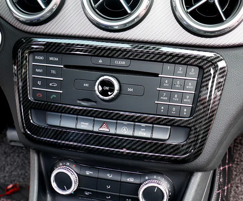 ABS центр внутренняя панель аксессуары крышка отделка полосы для Mercedes Benz GLA X156 CLA C117 2013- углеродного волокна стиль
