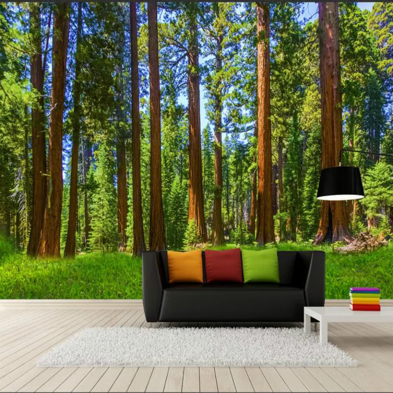 3d обои для гостиной дома фото современные фон настенная живопись фреска на елку |
