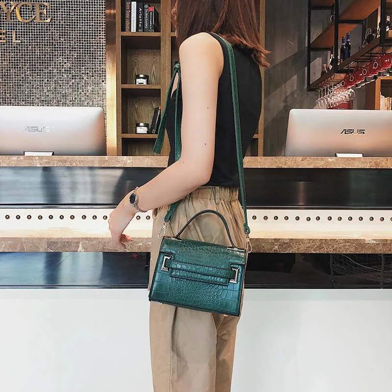 Модные женские сумки аллигатора маленькие зеленые кошельки брендовые из