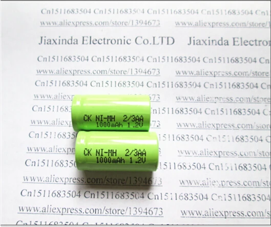 Горячая новинка ni-mh 2/3AA 1000mah 1 2 V nimh две третьих aa 800mah аккумуляторная батарея