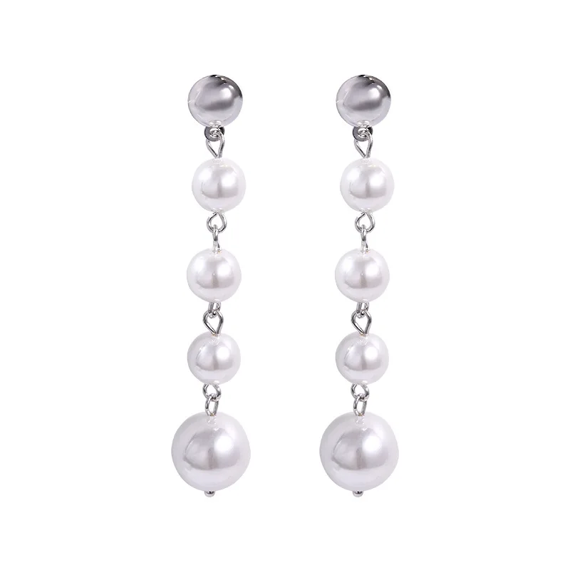 

pearl tassel earrings for women aretes de mujer aretes long korean big dangle statement earrings 2020 fashion jewelry