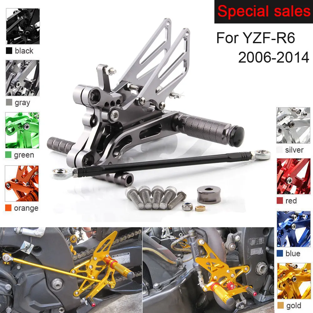Мотоциклетные задние аксессуары для Yamaha YZF R6 2006 2014 CNC регулируемые Задние