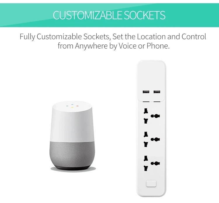 WiFi Smart power Strip универсальные розетки с usb-разъемами Дистанционное Голосовое управление автономная работа с Alexa, Google Home