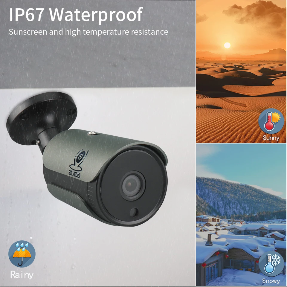 ZSVEDIOH.265 48 v POE 5.0MP 4.0MP IP Kamera Niedrigen Stream UHD CCTV Cam Wasserdichte наружный Surveilence Monitor Sicherheit |