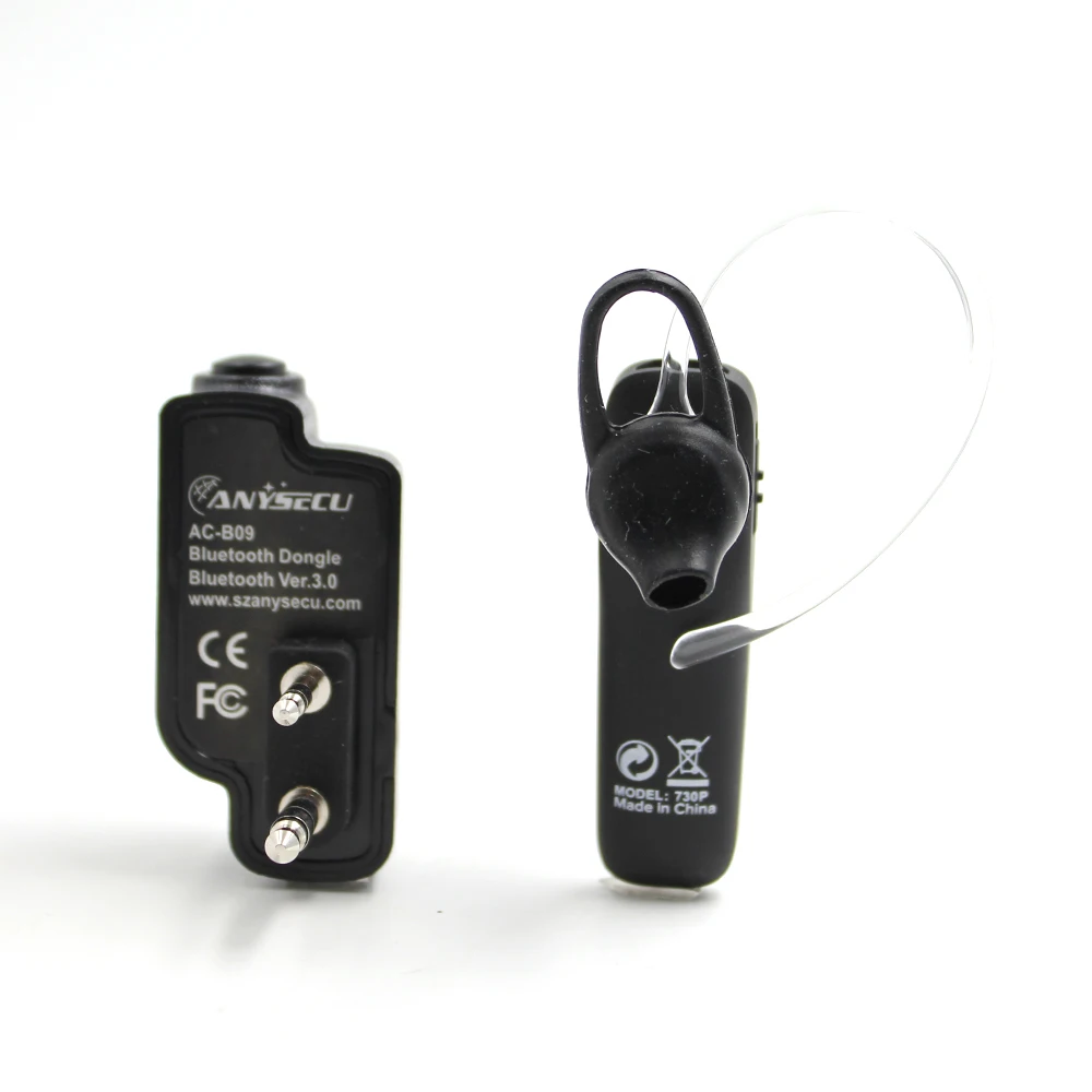 Anysecu AC-B09 V3.0 версия Bluetooth гарнитура PTT наушник Bluetooth наушники для UV-82 BF-888S UV-5R иди и болтай Walkie Talkie с K штепсельной вилки