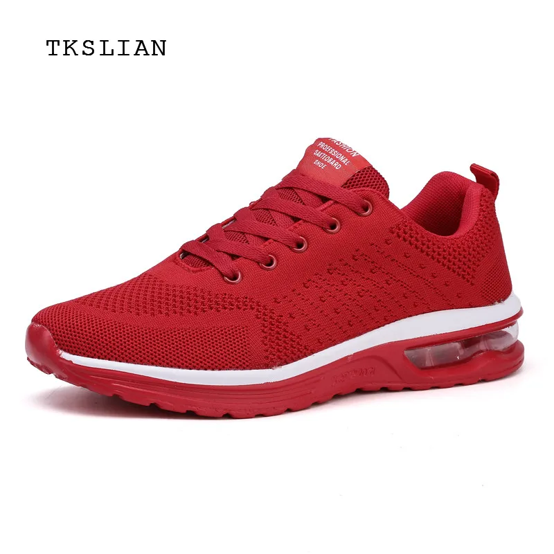 Men Summer Sneakers shoes big size cushion trainers Unisex Breathable walking red black footwear male plus sneaker | Обувь