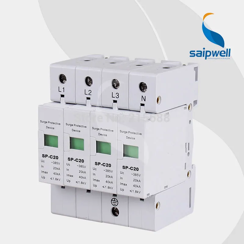 SAIP устройство защиты от перенапряжения SP C20 4P|surge protection device|surge devicesurge |