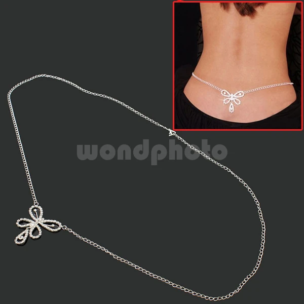 Hot Sexy Rhinestone Butterfly Bikini Body Waist Belly Chain Link Jewelry Gift |