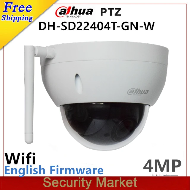 dahua английская SD22404T-GN-W WiFI IP 4MP HD Сеть мини PTZ купол 4x оптический зум беспроводная IP CCTV камера с логотипом