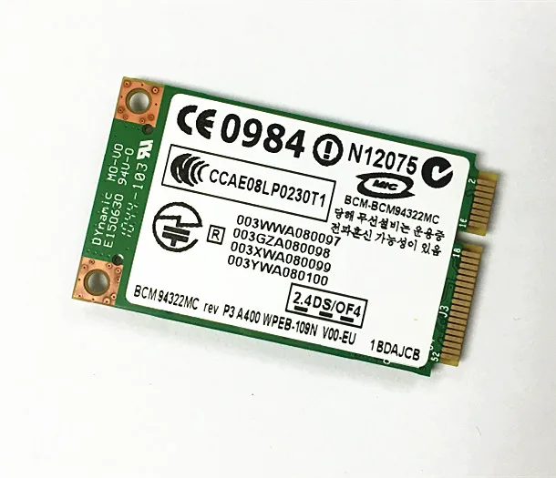 SSEA     Broadcom BCM94322MC MINI PCI-E 802, 11 ABGN  HP 540 550 2230s 2530P 6930P 6735b 6730s SPS 487330-001