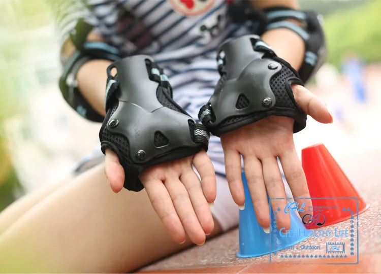 6 шт./компл. высоко укрепляющие колени запястье налокотники для катания на