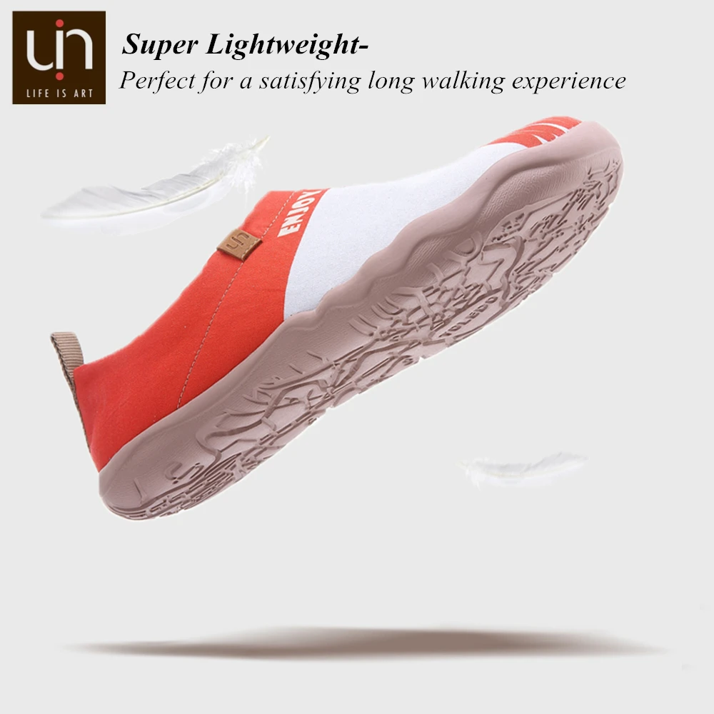 Мужские парусиновые туфли UIN Love jourway легкие дышащие Лоферы без шнуровки на