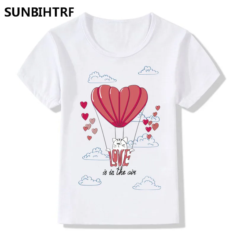 Коллекция 2018 года детские розовые футболки с принтом воздушного шара летние топы