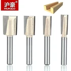 HUHAO 1 шт. хвостовик 14 дюйма чпу очищающее нижнее фрезерное долото деревообрабатывающие инструменты две канавки концевая фреза фрезы для дереворежущих инструментов