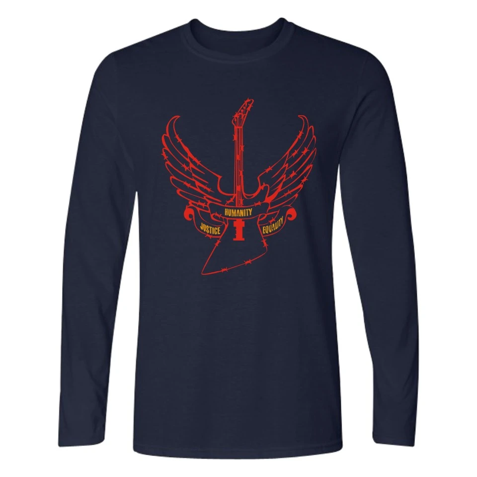 U2 брендовая футболка с длинным рукавом для мужчин и женщин Crewneck U2 band printed Футболка мужская хип-хоп футболка Топы унисекс Одежда XS-4XL
