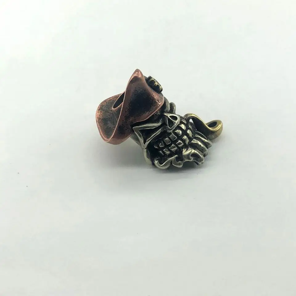 EDC нож бусины медь Pied пиратский череп бусы на шнурок Паракорд инструмент кулон #53 |