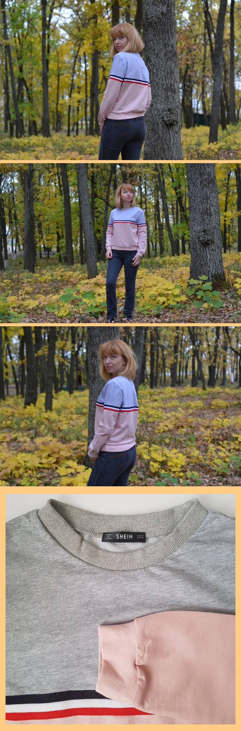 Dotfashion двухцветная полосатая толстовка с цветными блоками, Женская Повседневная весенне-осенняя одежда с длинным рукавом, пуловеры в консервативном стиле, толстовка