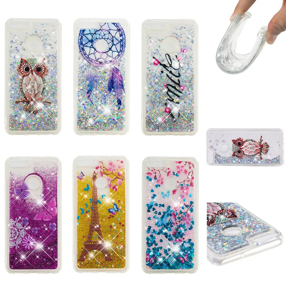 Quicksand Case For Huawei P Smart 2018 2019 Dynamic Liquid Glitter Stars Phone Cover Coque Shell for Psmart FIG LX1 LX2 LA1 |