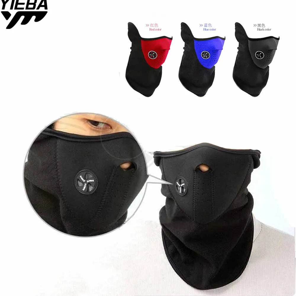 Protecting Maske Motorcycle Half Face Mask Cover Fleece Unisex Ski Snow Moto Cycling Warm Winter Neck Guard Scarf | Автомобили и