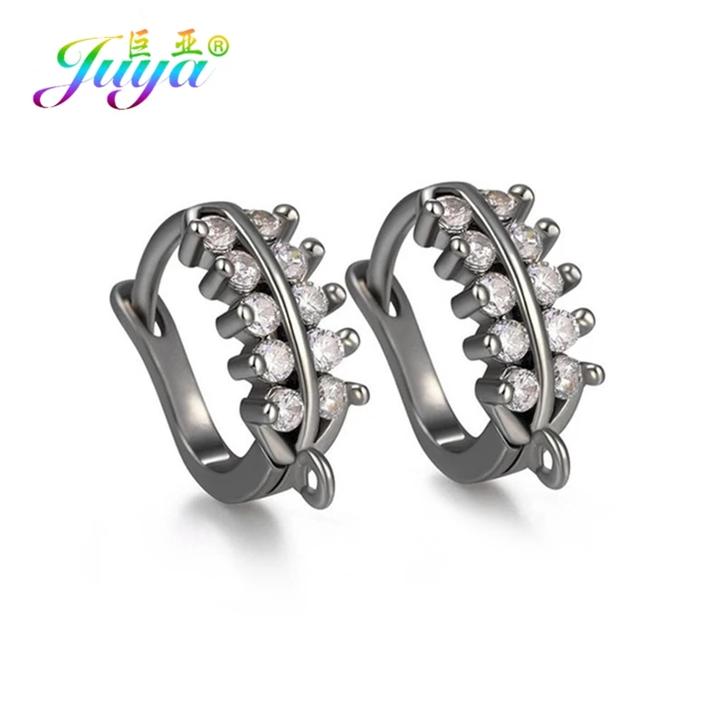 Metal Black Juya, ручная работа, креативные Золотые/серебряные серьги, крючки, Застежка ручной работы, базовые серьги, застежки для женщин, модные серьги, сделай сам - Цвет: Metal Black