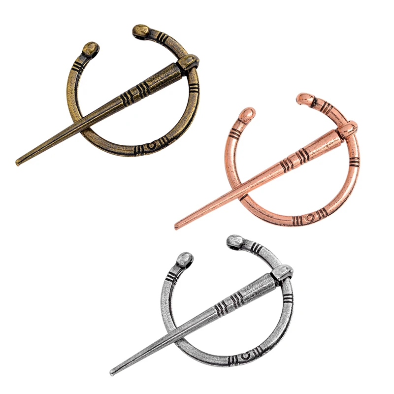Bronze Rose Gold Silver Color Viking Brooch Pins Coat Sweater Cloak buckle Vintage Age Jewelry Gift for men friends | Украшения и