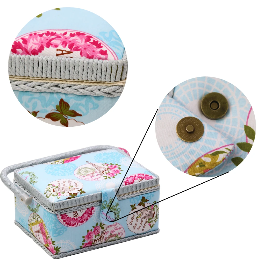 Набор для шитья дома тканевые корзины хранения ножницы нитки стежка иглы коробка