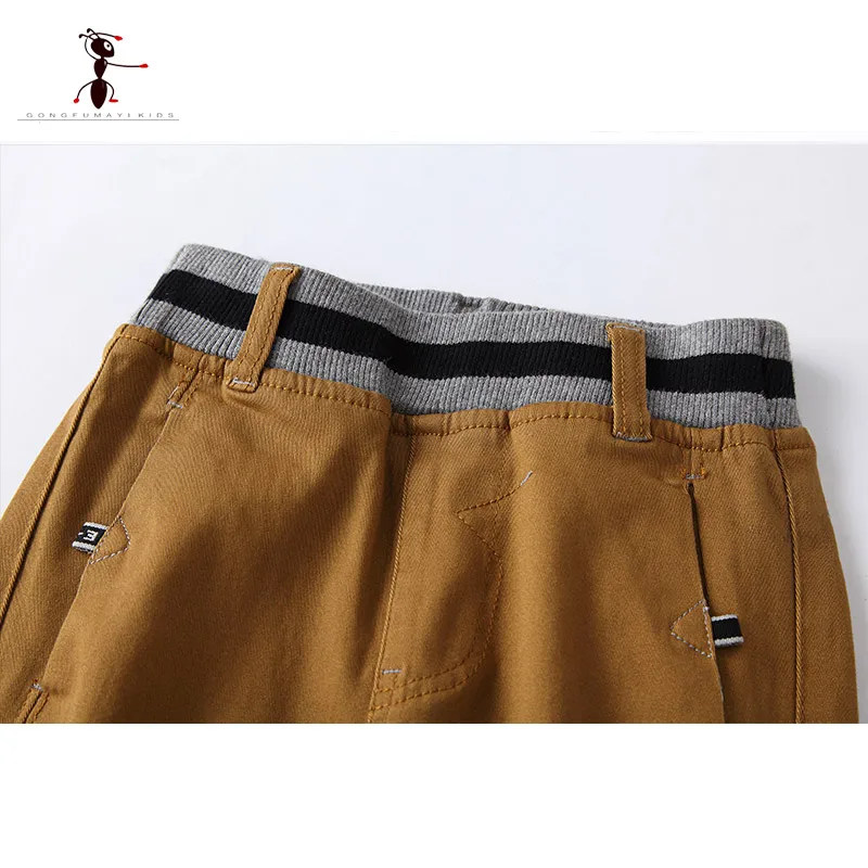 Осенние штаны для мальчиков Kung Fu Ant хлопковые детские повседневные брюки с