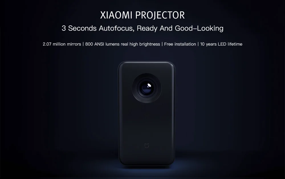 Четырехъядерный проектор Xiaomi TYY01ZM DLP 3500 люмен T968 Cortex-A53 2 ГБ+ 16 ГБ Android 6,0 двухдиапазонный WiFi Поддержка 4K