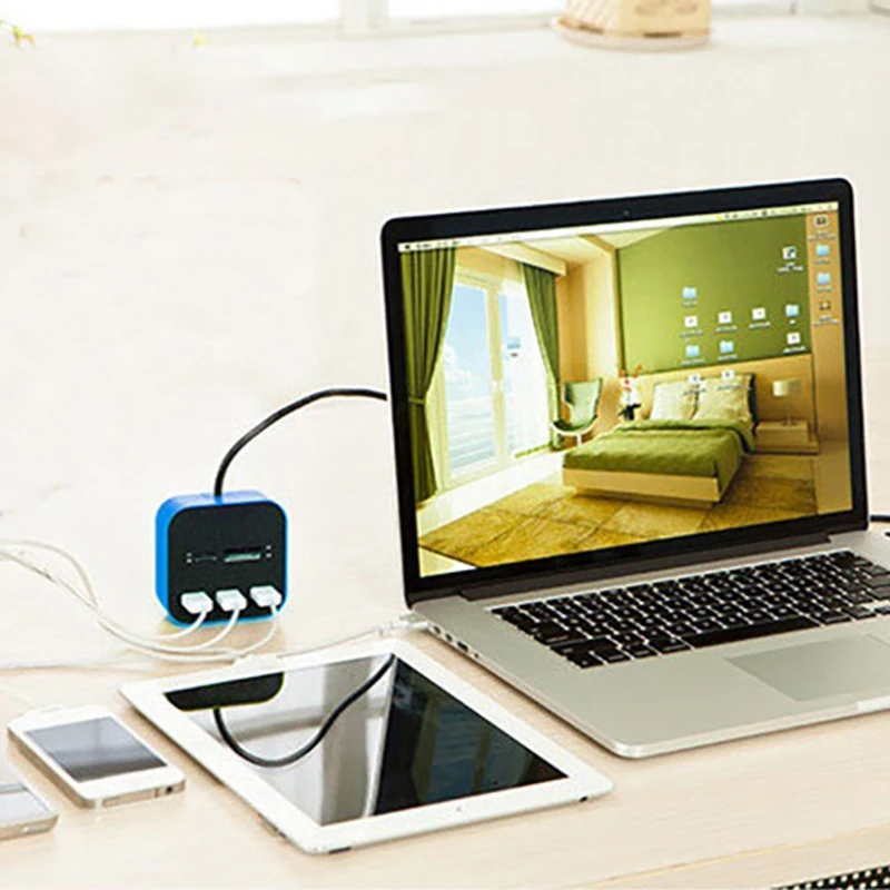 USB 2 0 концентратор 7 в 1 устройство для чтения карт | Компьютеры и офис