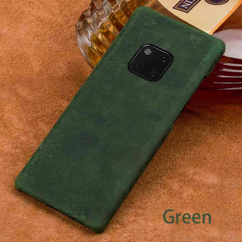 Green Телефон чехлы для huawei P10 P20 P30 Lite Коврики 9 10 20 lite Pro чехол Crazy Horse кожи чехол для Honor 8X9 10 V20 P Smart Case - Цвет: Green