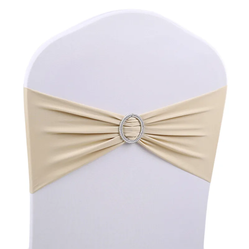 Распродажа 50 шт./лот эластичный чехол из спандекса для свадебного стула с поясом