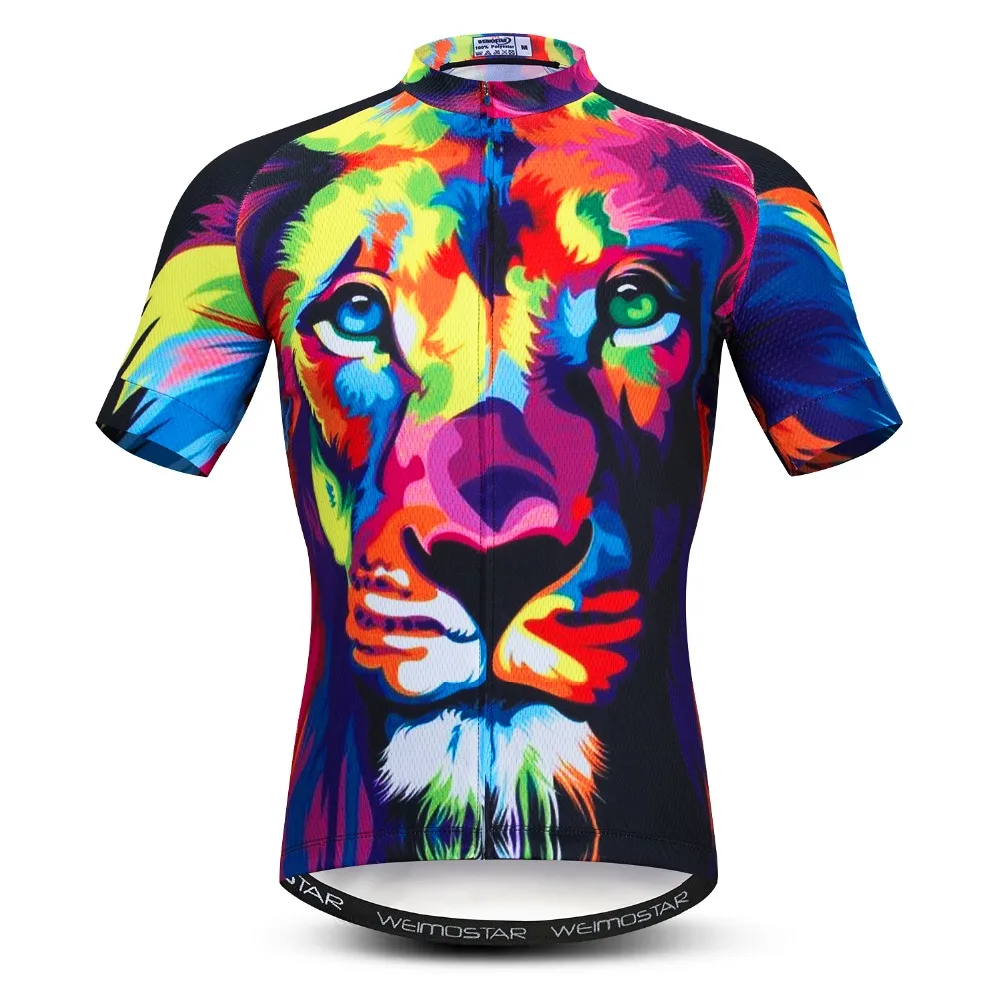 

Cycling Jersey Short Sleeve Ropa Ciclismo Men Summer Bike Clothing Bicycle Shirt Maillot MTB Clothes Jacket 3D Lion Tiger Wolf