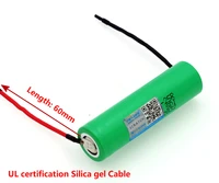 4pcslot varicore new 18650 2500mah rechargeable battery 3 6v inr18650 25r 20a discharge silica gel diy cable