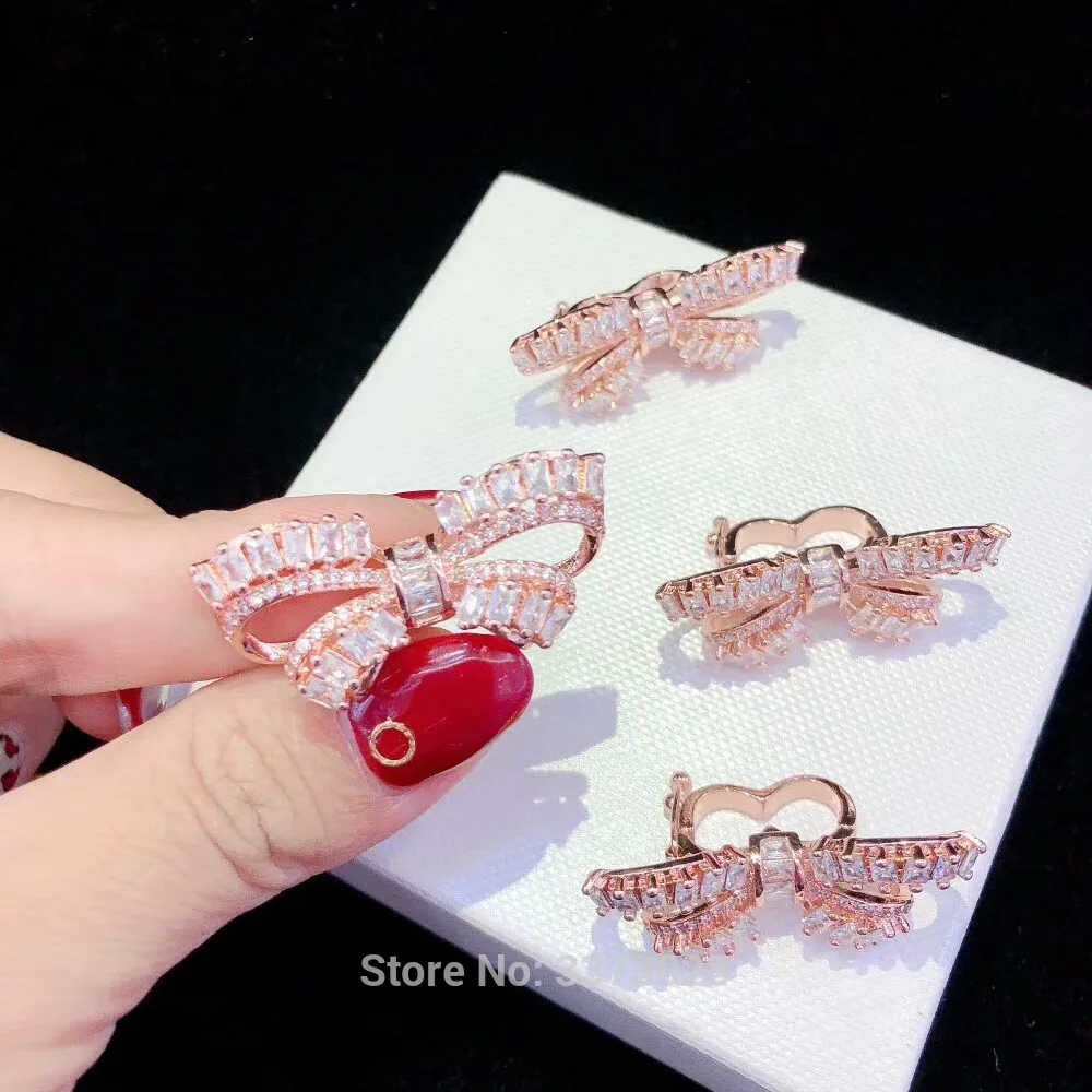 2 шт. застежка для ювелирных изделий с фианитами|Ювелирная фурнитура и