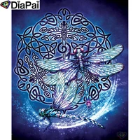 diapai 5d diy diamond painting 100 full squareround drill animal dragonfly diamond embroidery cross stitch 3d decor a21739