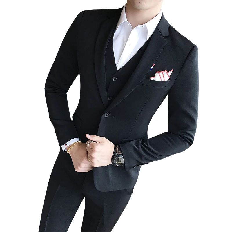 Королевский синий мужские Цвет классические костюмы Красный костюм для